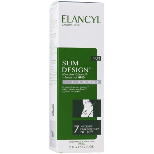Elancyl Slim Design Night Stubborn Cellulite Κρέμα Νυκτός Σώματος, Κατά της Κυτταρίτιδας 200ml